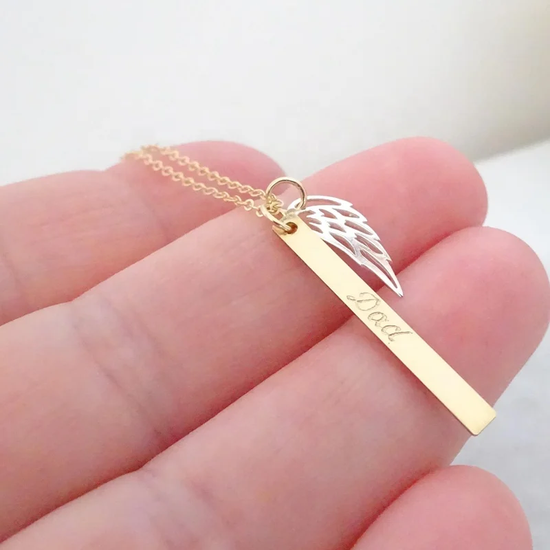 

Stunning 18k Yellow Gold Fashion Jewelry Manufacturer Angel Wings Necklace