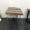 Art design walnut wood river table clear epoxy resin dining table