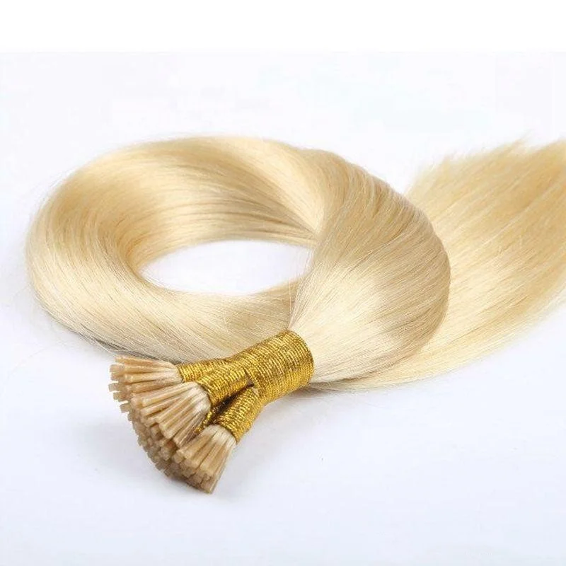 

Grade 6A-10A Chinese Remy Human Hair Extensions I tip Hair, N/a
