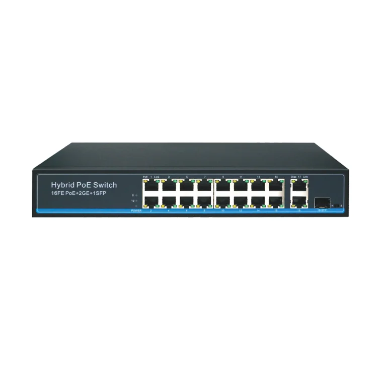 

High Speed 250m Long Distance Transmission 10/100M 16 Ports Network POE Switch for IP Camera Wireless AP