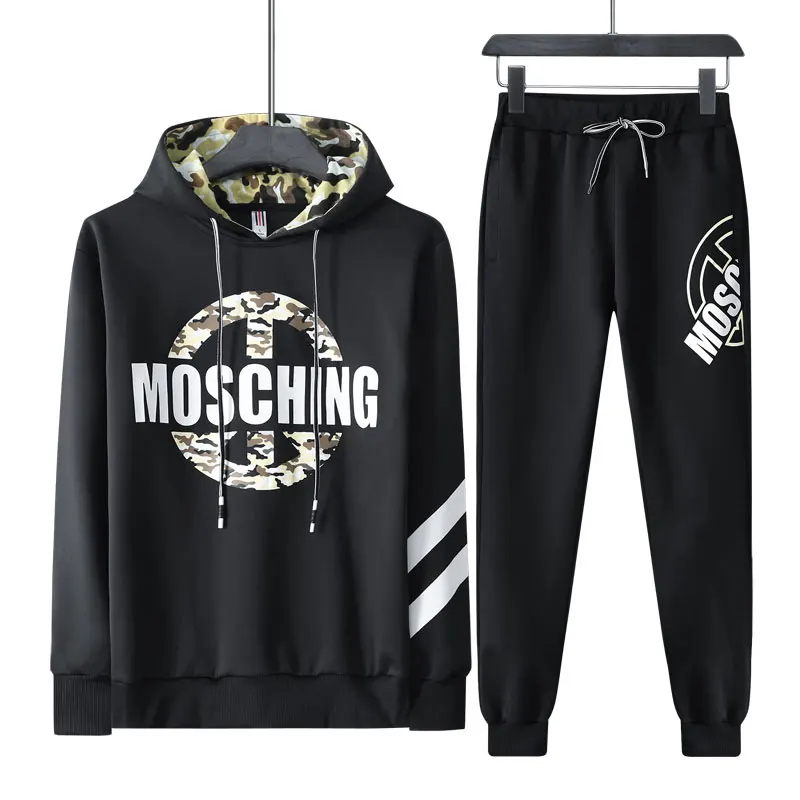 Ready to ship whole men's tracksuit hoodie sweatshirt suit sport jacket Mens Slim Fit Tracksuit with Logo custom mens tracksuit