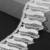 Fancy Leaf Feather Rosette Pattern Water Soluble Alencon Lace Trim for female dress garments