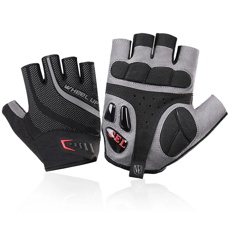 

Premium Durable Half Finger Shock Resistant Anti Slip Gel Breathable MTB Cycling Gloves, Black