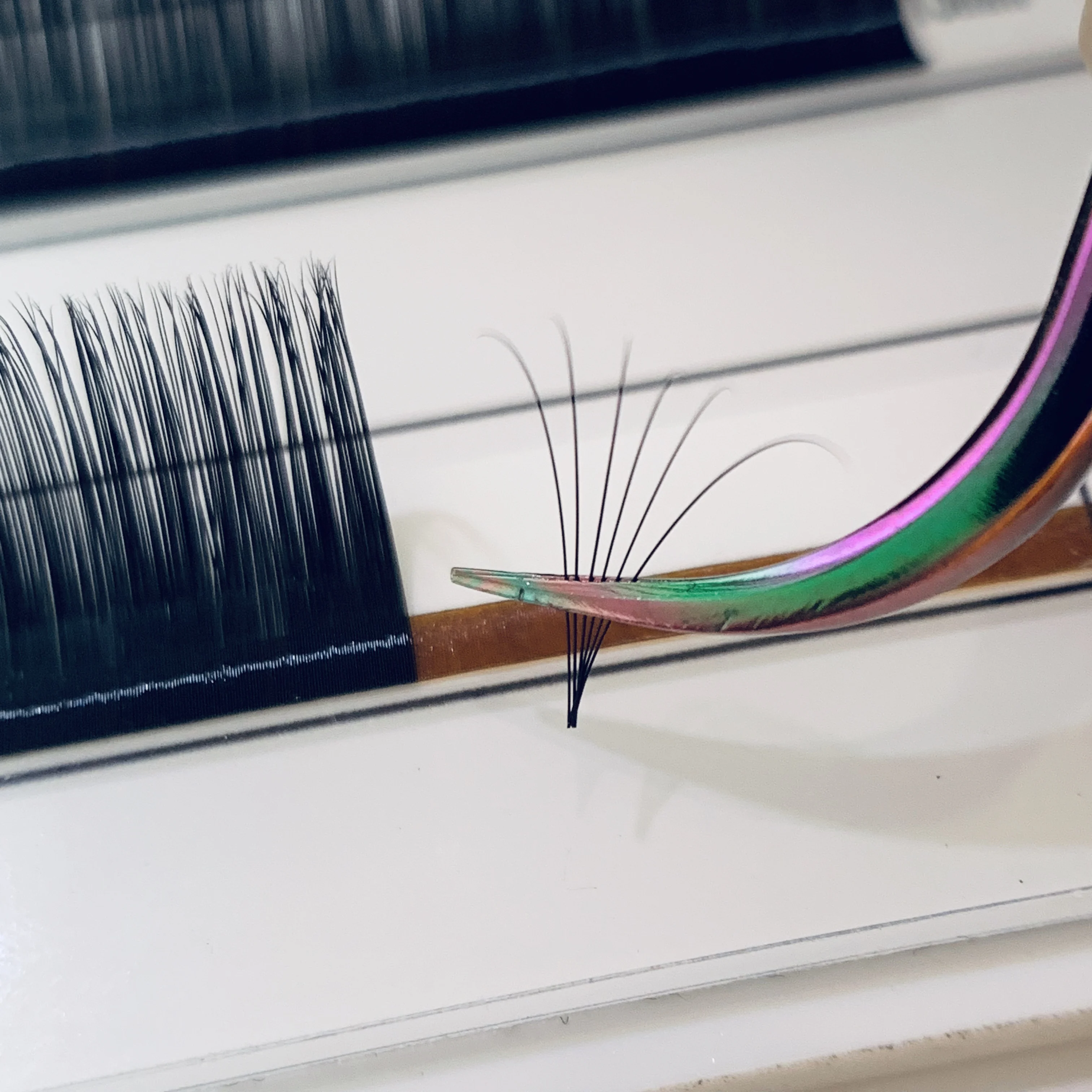 

Matt eyelash extensions 0.05 0.07 0.085 korea russian volume lashes, Natural black