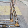 Natural stone pattern flower floor design border tile waterjet marble