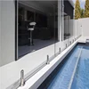 Hot sell stainless steel frameless glass railing mirror three dimensional pool fence clamp glass spigot for durable