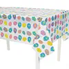 Easter Egg Table Covers Multicolor 108X54In Set of 2 Disposable Plastic Tablecloths