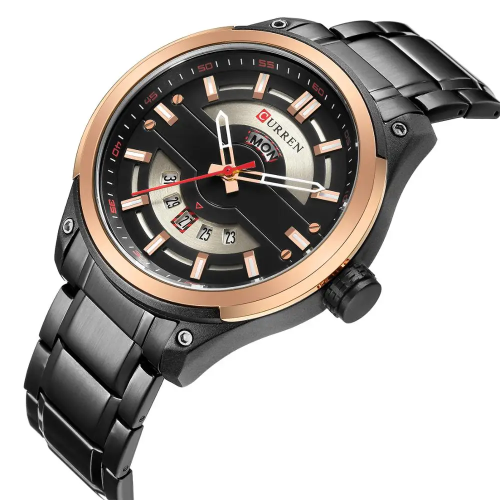 

CURREN Luxury Brand Analog Wristwatch Display Date With Week Men's Quartz Watch Business Watch relogio masculino 8319, 4 colors