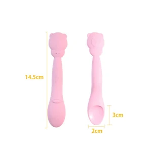 Image of Reusable Baby Feeding Spoon Soft-able FDA Silicone Baby Spoon for babies