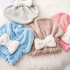 Wholesales Super Absorbent Customized Disposable Soft Microfiber Quick Dry Turban Hat Woman Hair Drying Bath Cap Shower cap