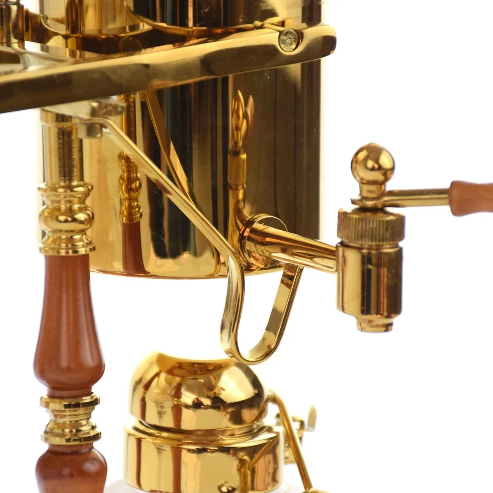 
Ecocoffee Kitchen Accessories Belgian Belgium Gloden Color Luxury Royal Family Balance Syphon Siphon Coffee Maker 