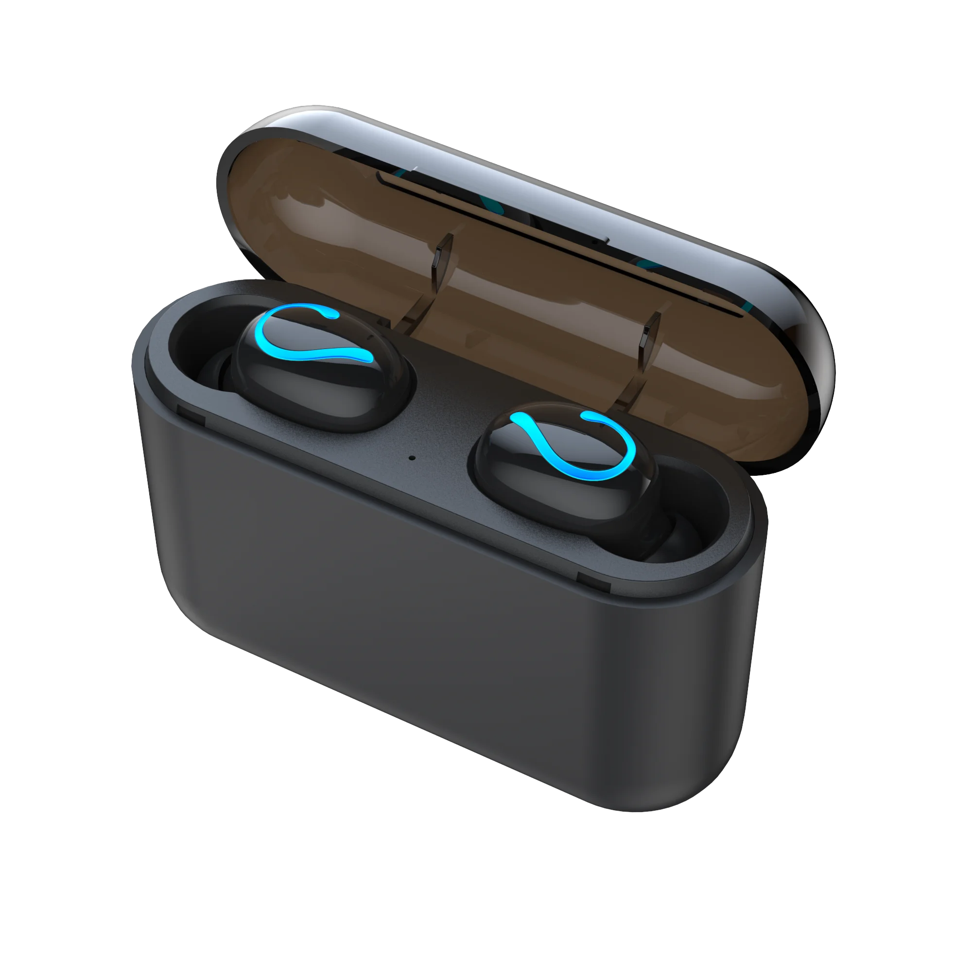 

Q33 Stereo bt wireless headset mini wireless earbuds With Mic and Charging Box, White/black