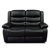 2 seater Black PU Sofa Loveseat Leather Recliner Sofa for Living Room