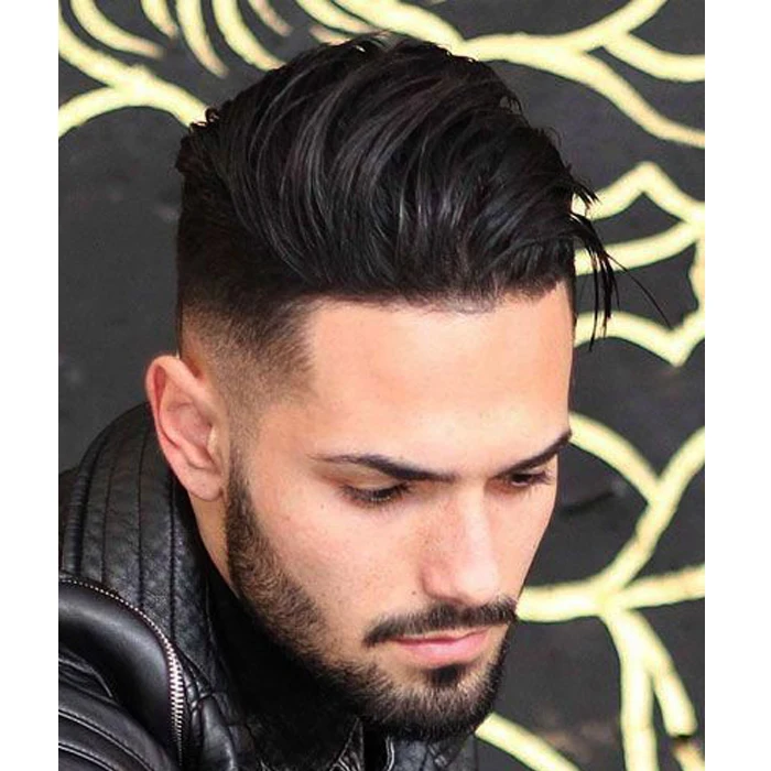 

Jet Black Color Toupee for Thinning Hair Men Lace Men's Wig Hair Pieces Brazilian Virgin Human Hair Replacement