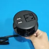 Mini round AU power grommet outlet socket for office desk with 2 usb /New Zealand plug 2 usb outlet round shape tabletop socket