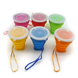 Image of Best selling CE rohs approval portable travel camping drinking cup collapsible silicone cup
