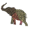 Wholesaler 3D Crystal sequin beaded animal elephant patches