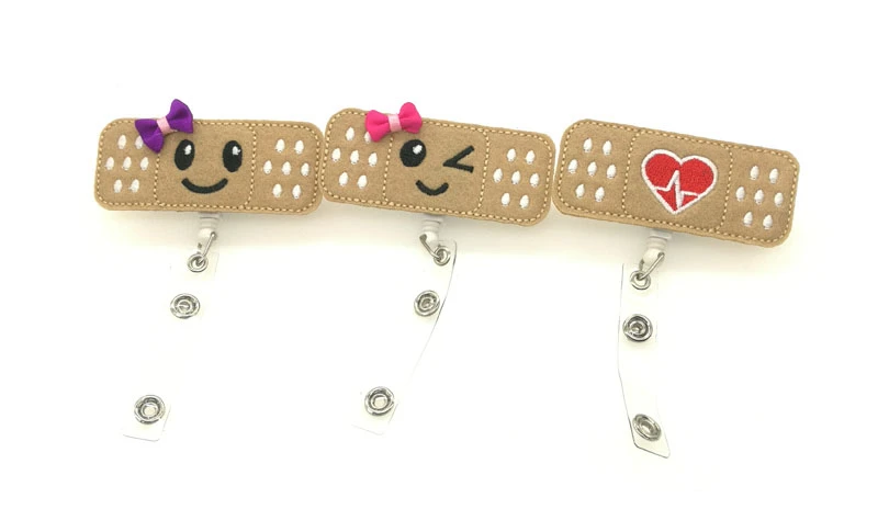 
2019 New arrivals ! Bandaid Badge Reel Holder Nursing Name Badge Holder Felt Badge Reel for Nurses, Students & Teachers Cute 