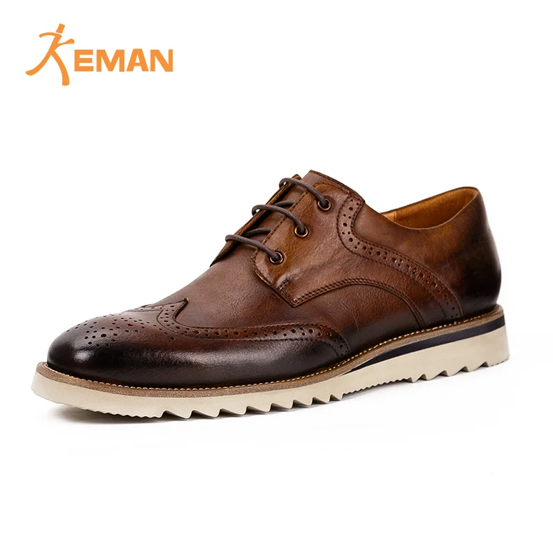 

2020 New mould full grain leather lace up casual footwear for men, Any color