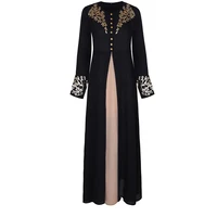 

Latest Black Women Islamic Clothing Long Sleeve Abaya Dubai design