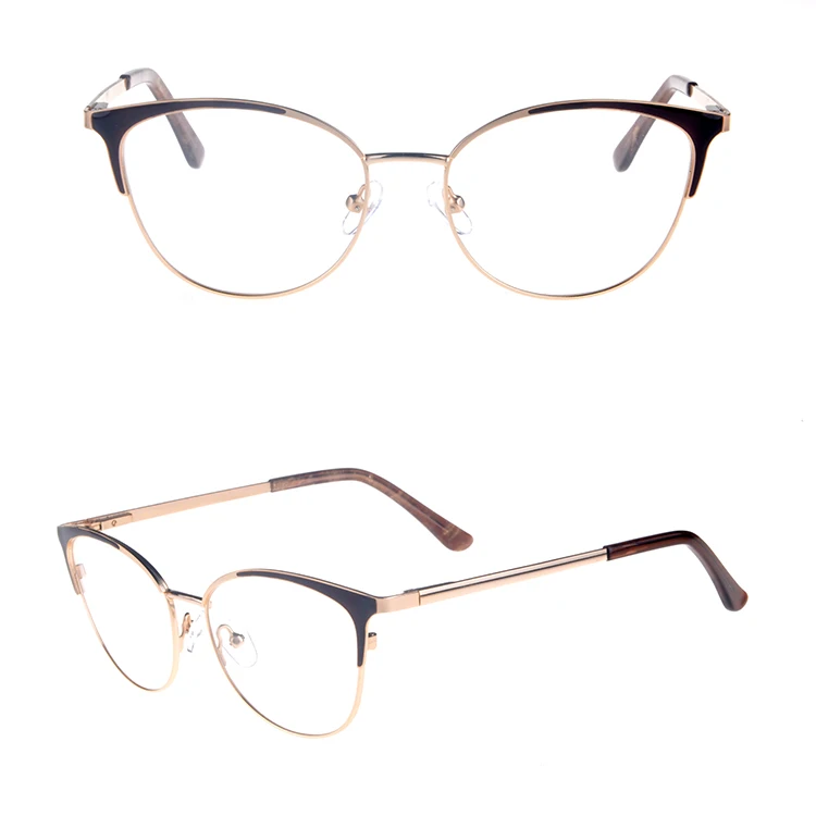 

Vintage italian stainless steel optical frame ,acetate frame optical