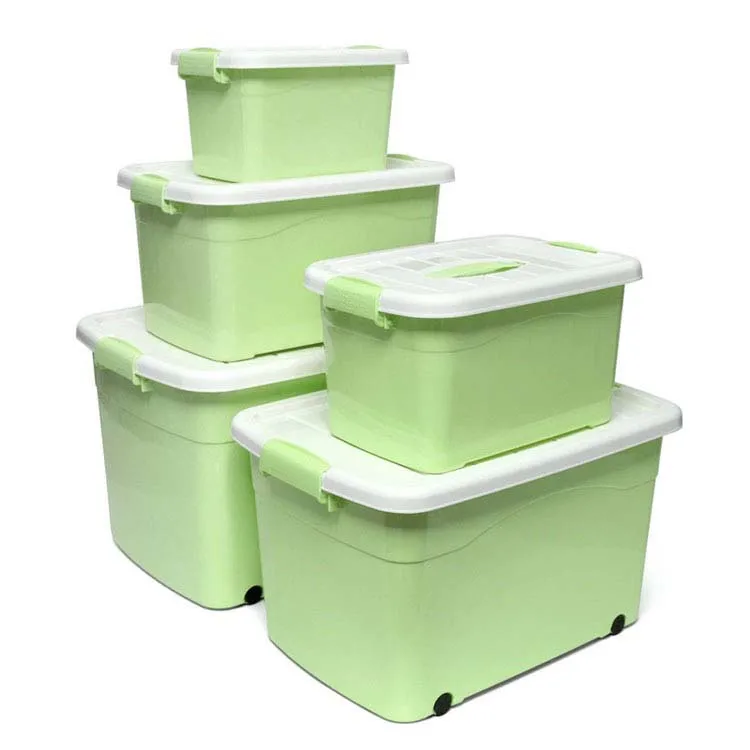 

duty moving 32oz plastic containers with lids 4 sets, Blue
