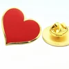 Custom Gold Plated Hard Enamel Heart Shaped Lapel Pins