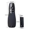 Abs 110mmx22mm Black 2.4ghz Wireless Presenter Rf Remote Control Laser Pointer Pen In Wooden Box