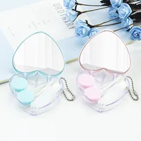

Cheap cute heart shape eyes care kit holder container contact lens case