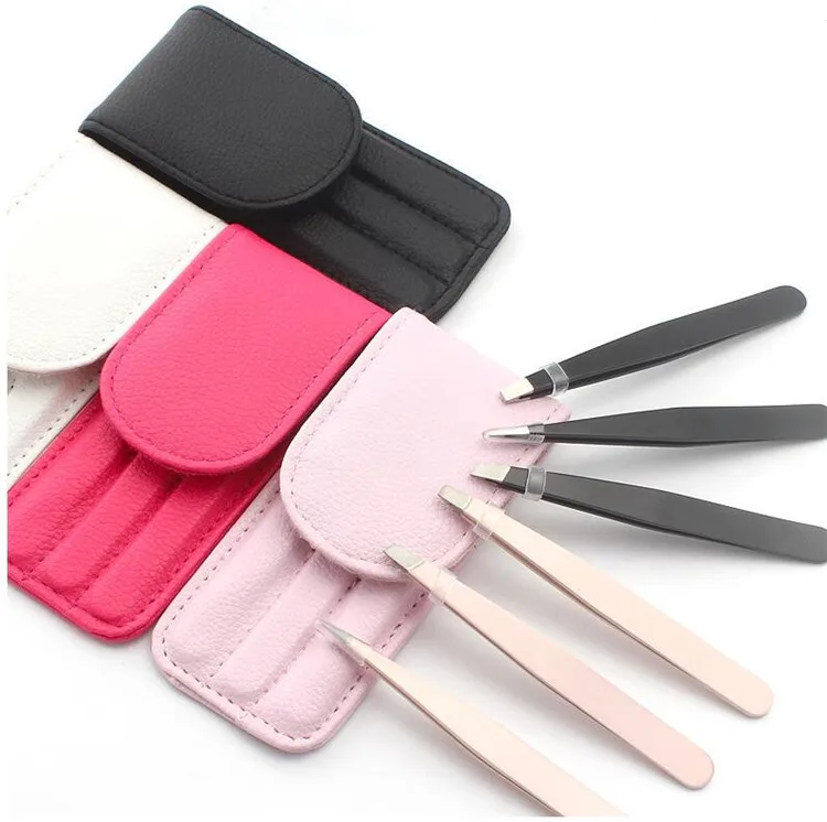 

Stainless Steel 3PCS Set Cute Cosmetic Eyelash Tweezer Kit, Assorted color