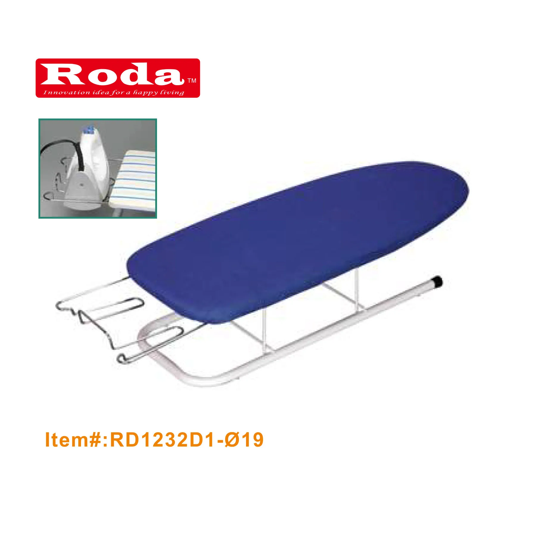 Small Size Mesh Top Steel Tube Standing Table Ironing Board  For Hotel