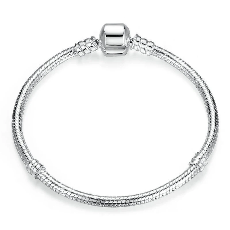 OB Jewelry-Factory Wholesale 925 Sterling Silver DIY Bracelet 3MM Round Snake Chain Bracelet For DIY Bracelet