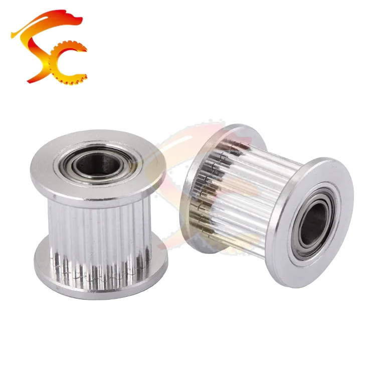 2GT20 Teeth Synchronous Wheel Idler Pulley Bore 5mm with Bearing for GT2 Timing belt Width 10MM with teeth or without teeth