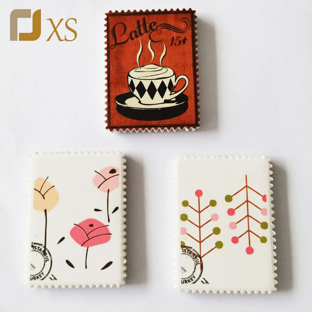 

In stock blank sublimation custom oem ceramic printed fridge magnet, Full color