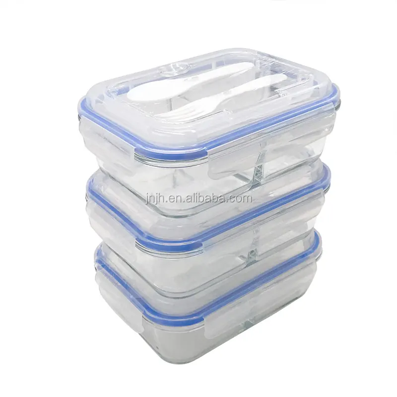 Outdoor meal prep containers BPA free glass food container lunch box