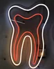neon tooth shape light for dental clinics decoration