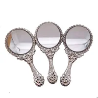 

Wholesale Vintage Rose Flower Shape Lady Hand Held Mirror Cosmetic Mirror