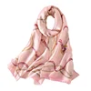 Silk Scarf Chain Printed Patterns Traveling Sunscreen Shawl Scarf