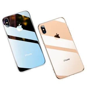 Transparent Tempered Glass Case iPhone 7 8 Plus XS XR Max