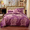 Wedding satin jacquard four-piece cotton embroidery red bed cover wedding cotton bedding set