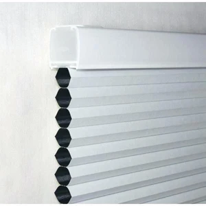 Image of Freely pullable heat insulation UV protection noise prevention pleated plisse cellular fabric window cordless honeycomb blind