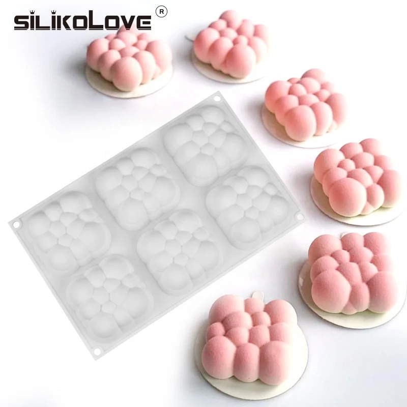 

SILIKOLOVE 3D Concave Ball Cloud Silicone Mold Cake Decorating Tools Dessert Pan Bakeware Pastry Mold