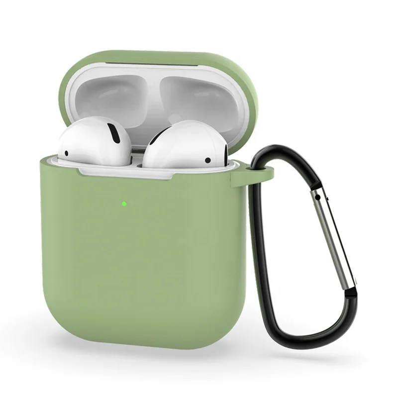 

Shockproof Silicone Case with Keychain Hook for AirPod 2, AirPod 1, Multi colors