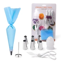 

10 pcs Cake Decorating Piping Nozzle Kit Include Piping Bags nozzle converter Flower Lifter Flower Nails