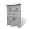 Home window decorative double layers fabric day night remote control blinds