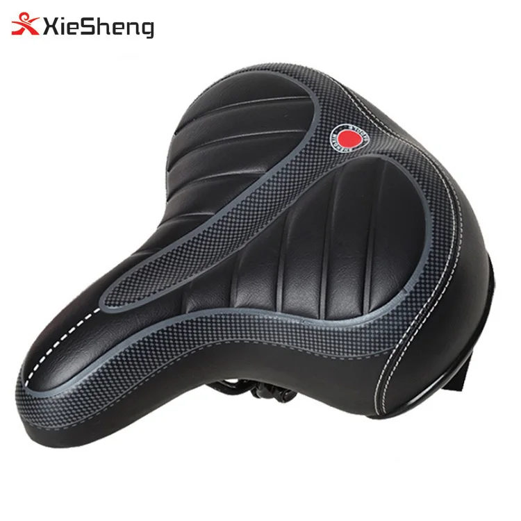 

Bicycle saddle Bike Saddle PU Leather Wearable Breathable Comfortable Shockproof Cycling Seat Road Bicycle Cushion, Black