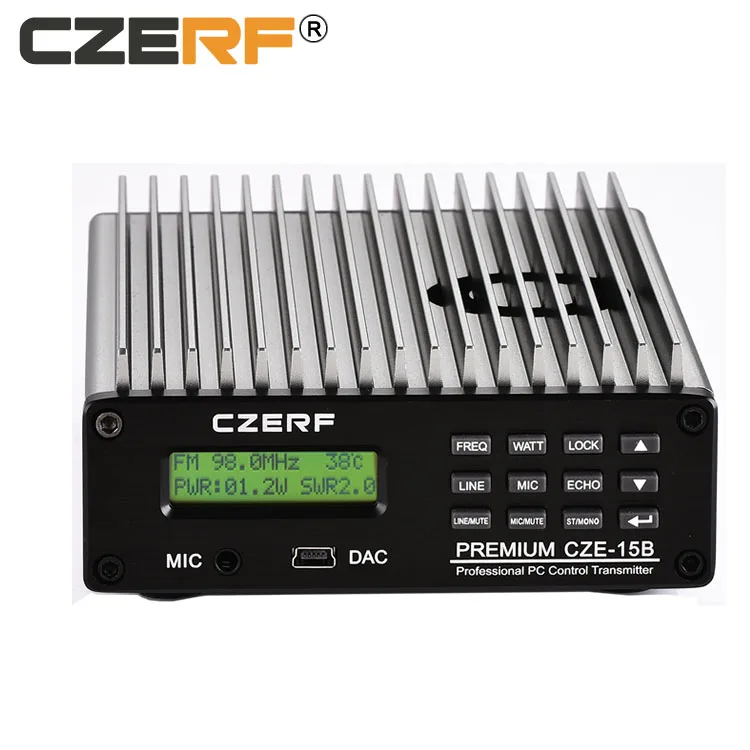 

CZE-15B 0-15w Adjustable drive-in profession fm audio amplifier fm broadcast transmitter