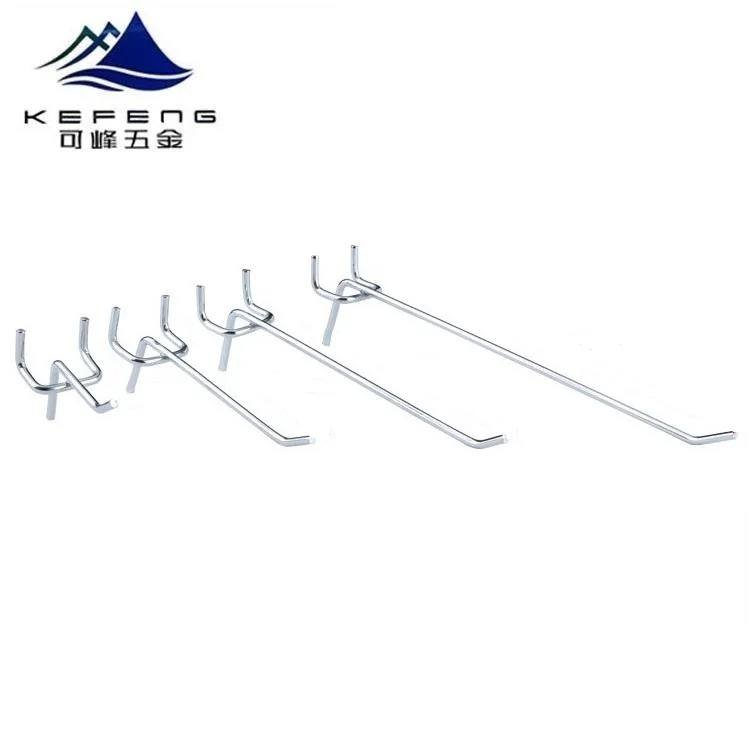 
Manufacture metal chrome pegboard hook display 