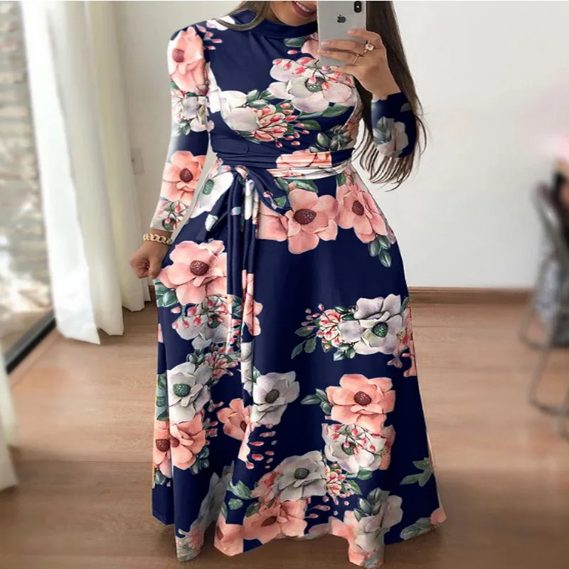 

2019 High Quality African Print Dress Designs Women Plus Size Dresses, Dark blue,light green,black