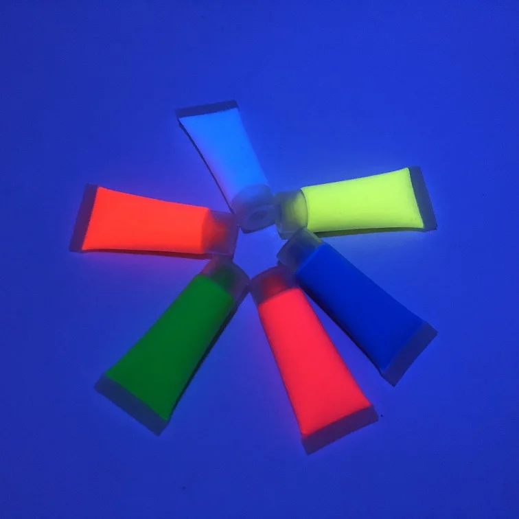 

UV Color paint body pigment water-based make-up neon face body paint in Glow Dark Light, 12 colors